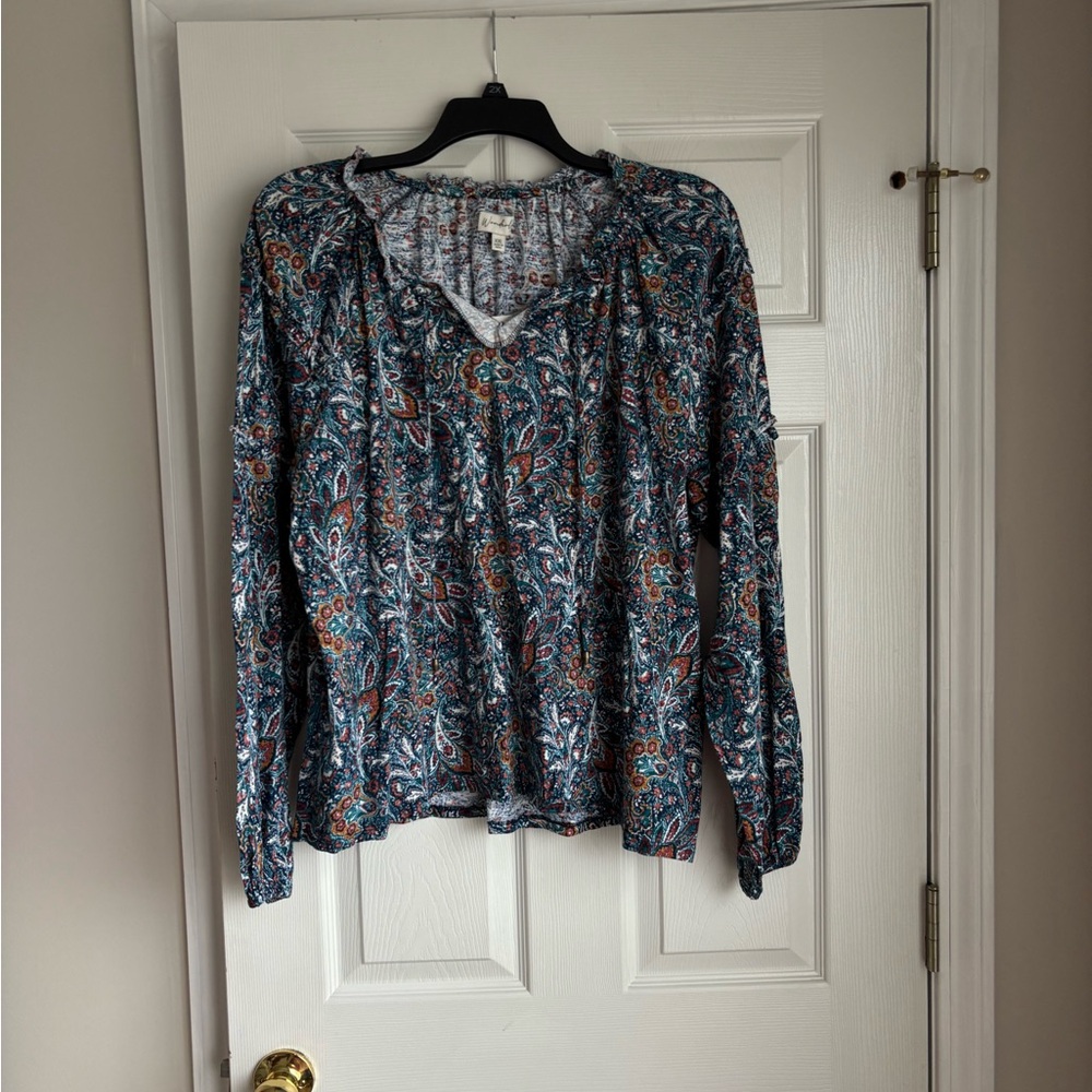 Paisley Long Sleeve Women's Top